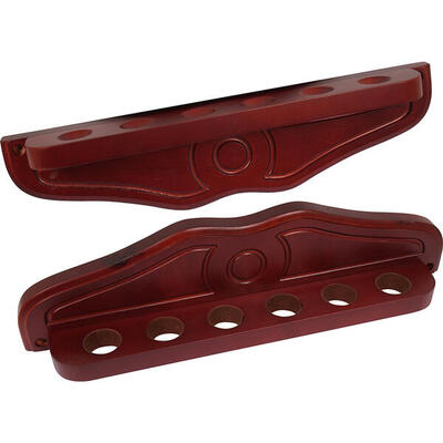 Porta stecche da parete John West Deluxe in mogano per 6 stecche