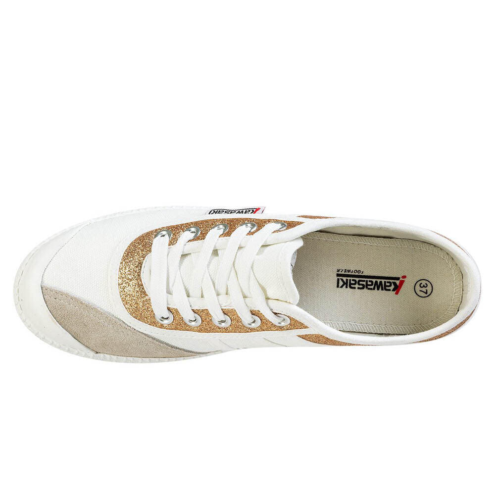 Kawasaki Glitter Canvas Shoe K194522 8890 Gold 4/5