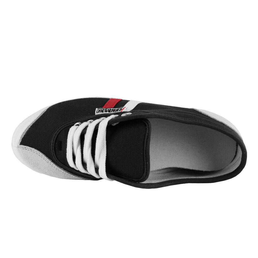 Kawasaki Retro 23 Canvas Shoe K2360W14 Black Red/White Stripe 4/5