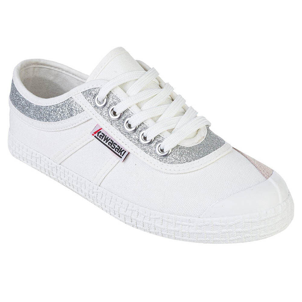 Kawasaki Glitter Canvas Shoe K194522 8889 Silver 2/5