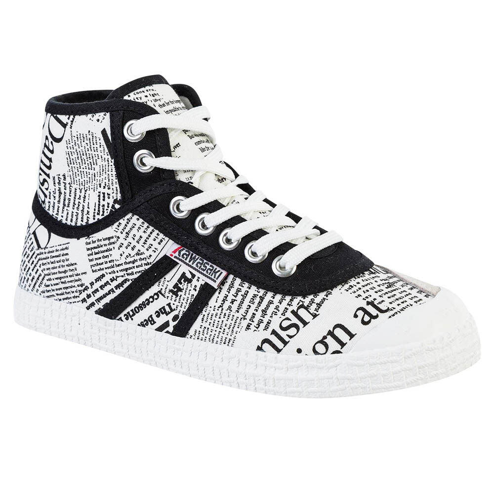 Kawasaki News paper Canvas Boot K202413 1002 White 2/5