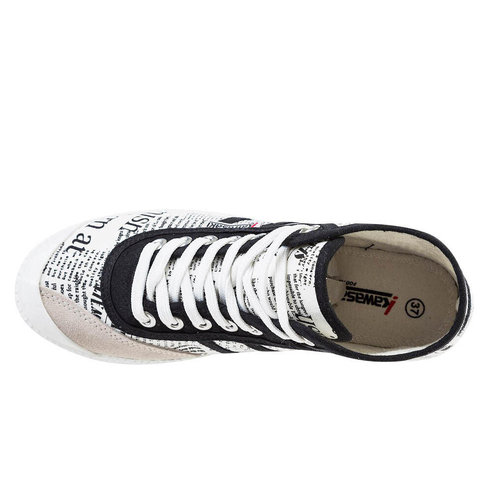 Kawasaki News paper Canvas Boot K202413 1002 White 4/5
