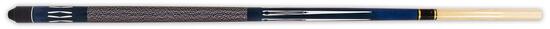 Queue de billard John West en deux parties, bois dur, bleu, 145 cm