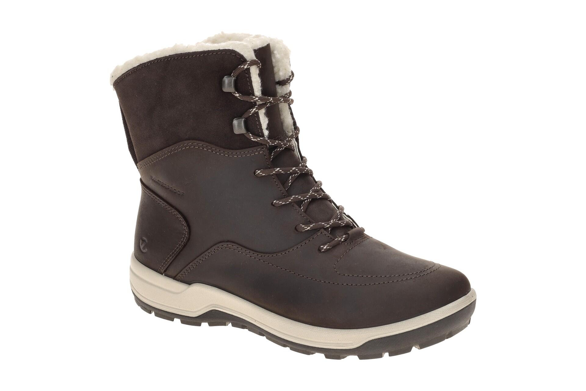 Ecco Trace Stiefel Winter Schnür Boots braun Warmfutter 832233 1/7
