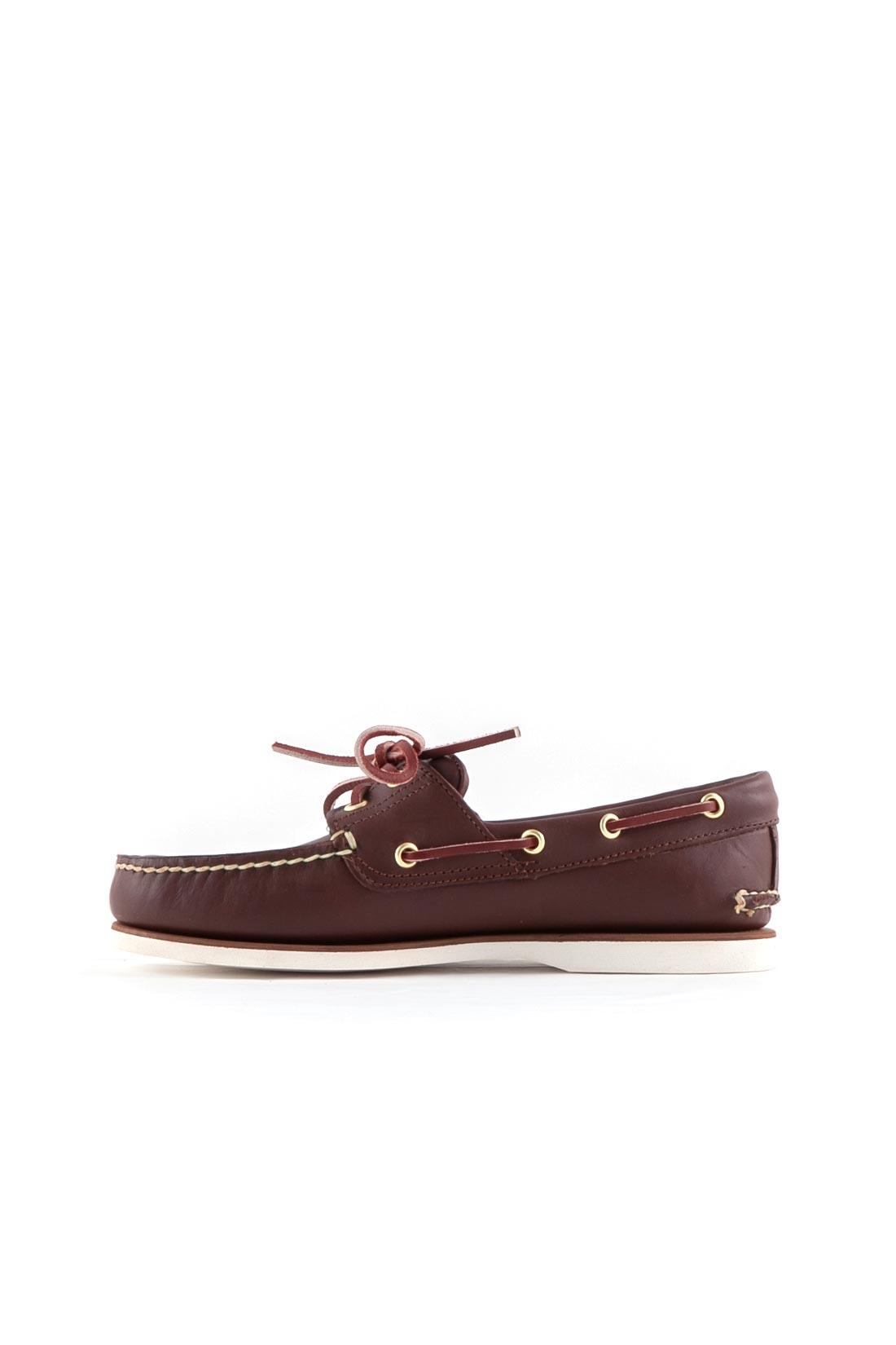 Scarpe da barca uomo 2-eye in pelle marrone 4/7