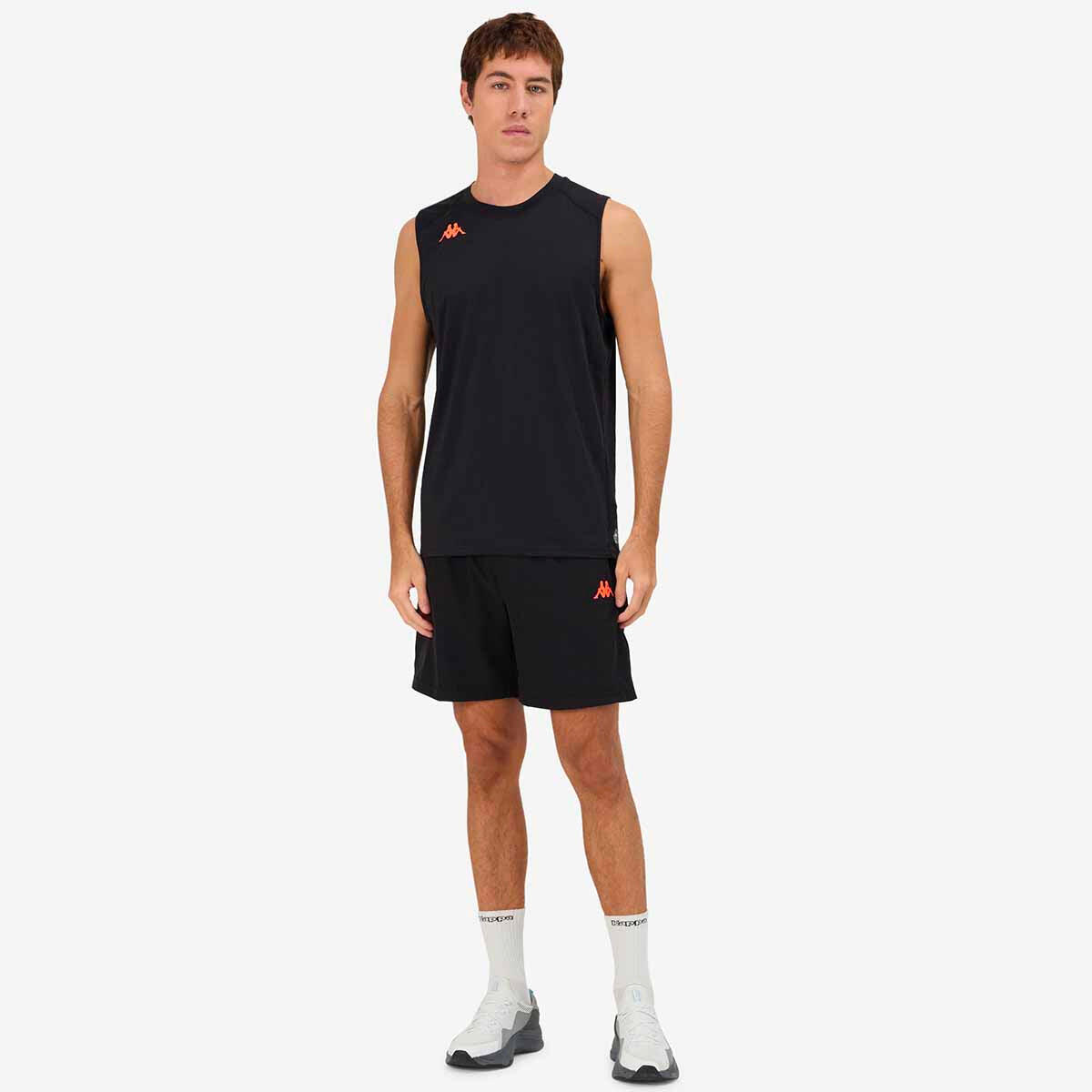 Short training  homme Kombat Fio noir, corail 5/7