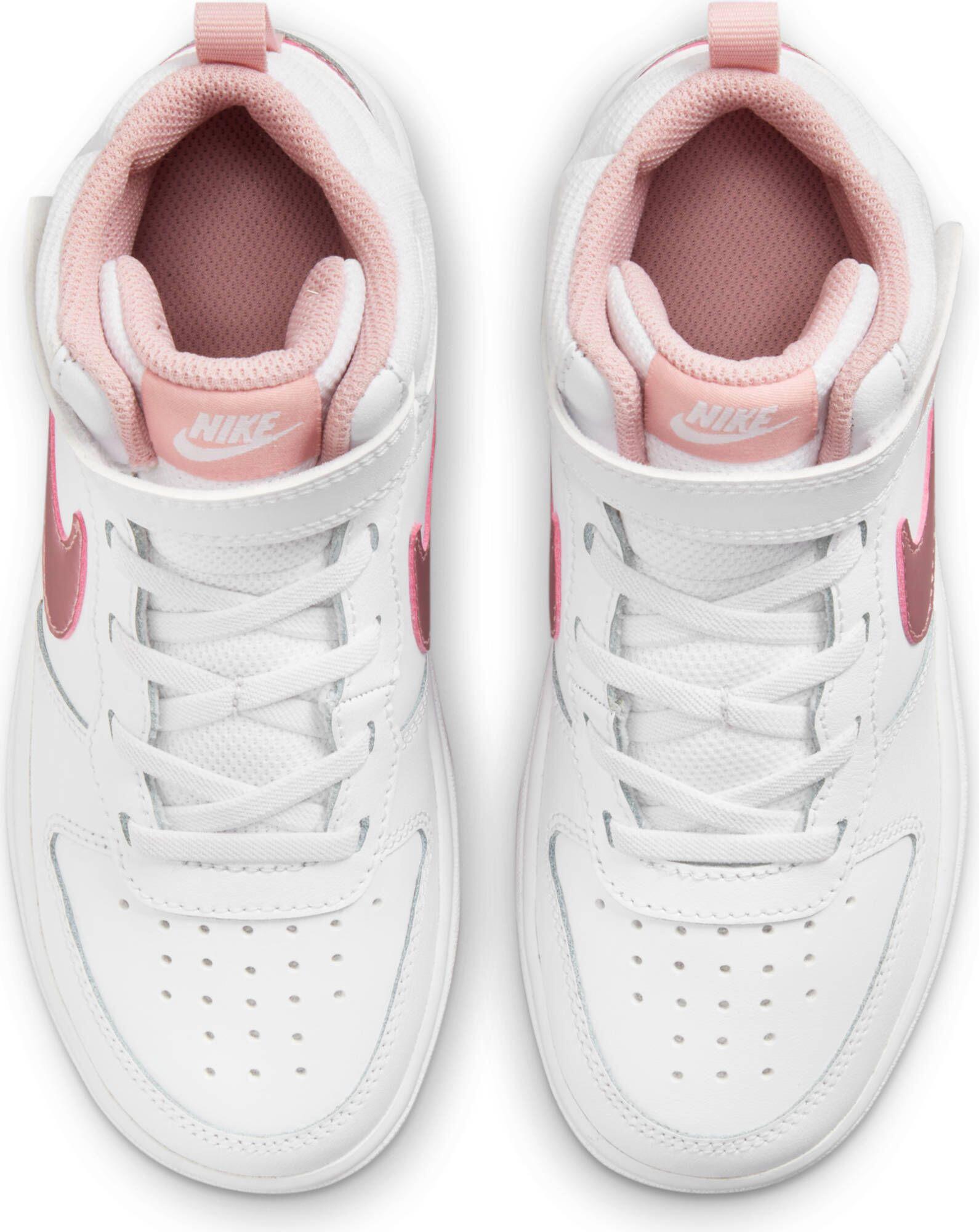 Nike Court Borough Mid 2 (Psv) - white/pink glaze 3/6