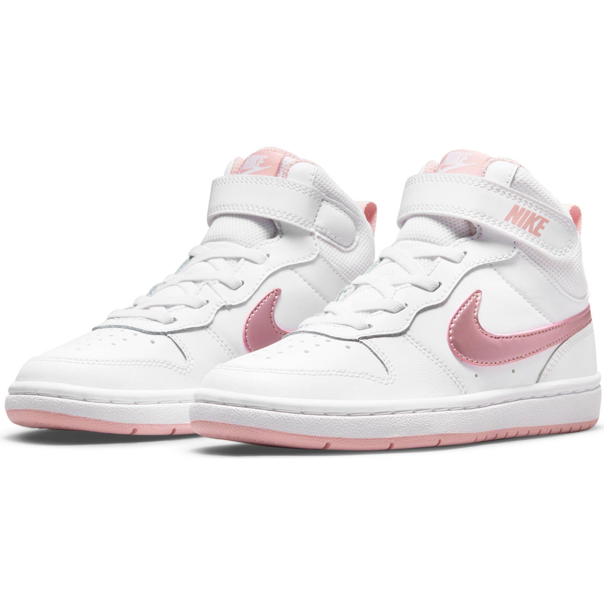 Nike Court Borough Mid 2 (Psv) - white/pink glaze 2/6