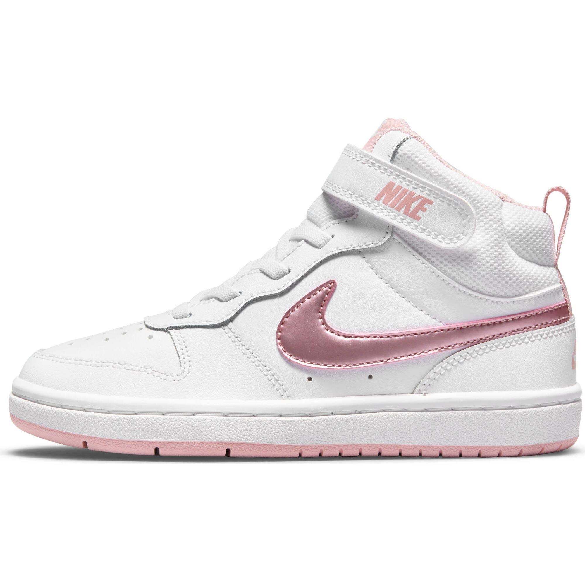 Nike Court Borough Mid 2 (Psv) - white/pink glaze 4/6