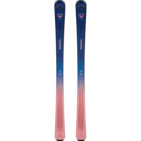 Dames ski's blauw Rossignol Arcade met 88 zone bindingen