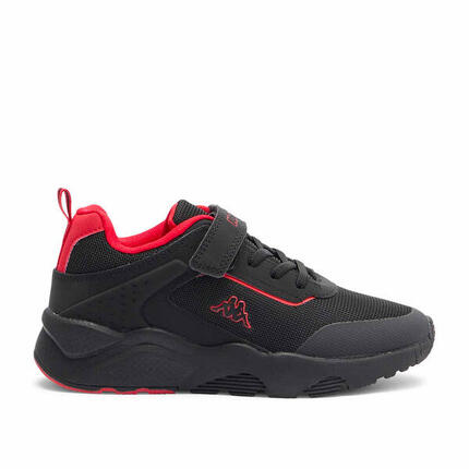 Kappa Safir 2 Jungen Sneaker Schwarz/Rot mit Logo
