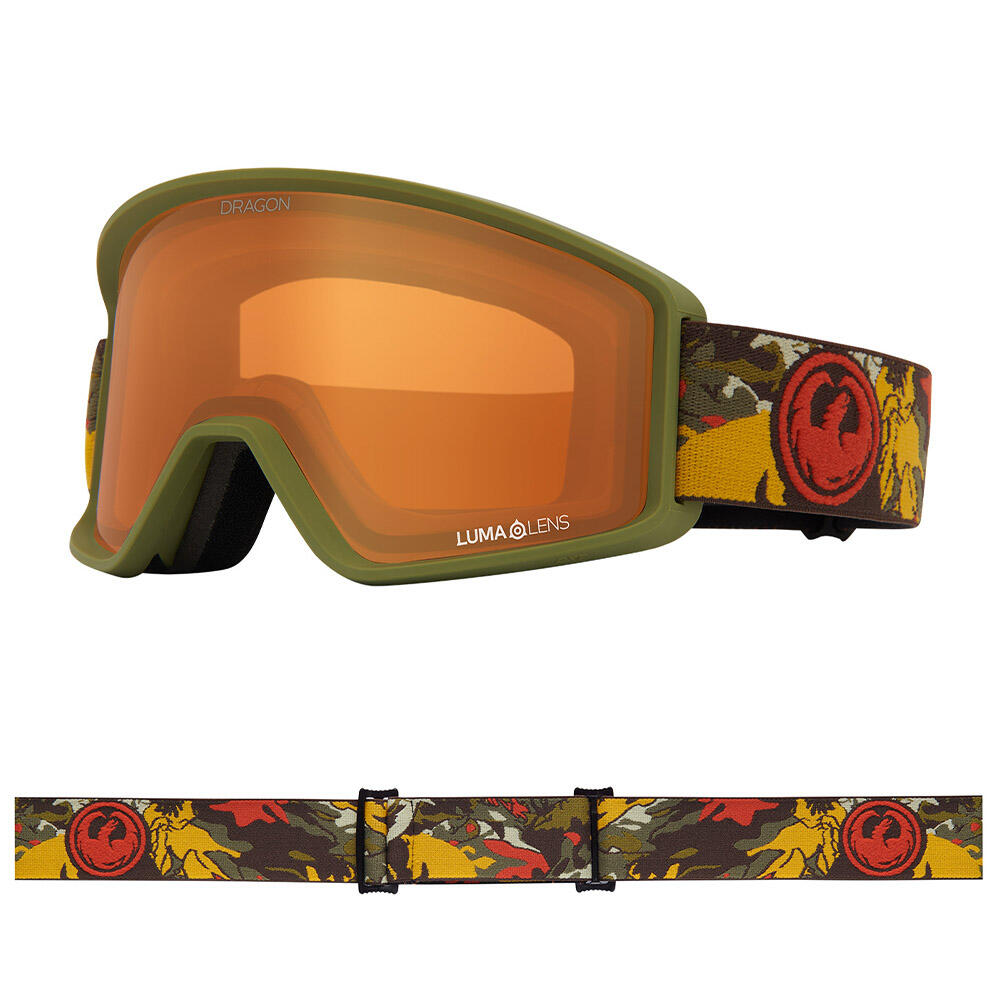 Dragon - Dxt Otg Lunettes De Ski Pour Jeunes - Leafy Camo/ll Amber - Masque De Ski - Marron|orange - Taille Unique - Decathlon