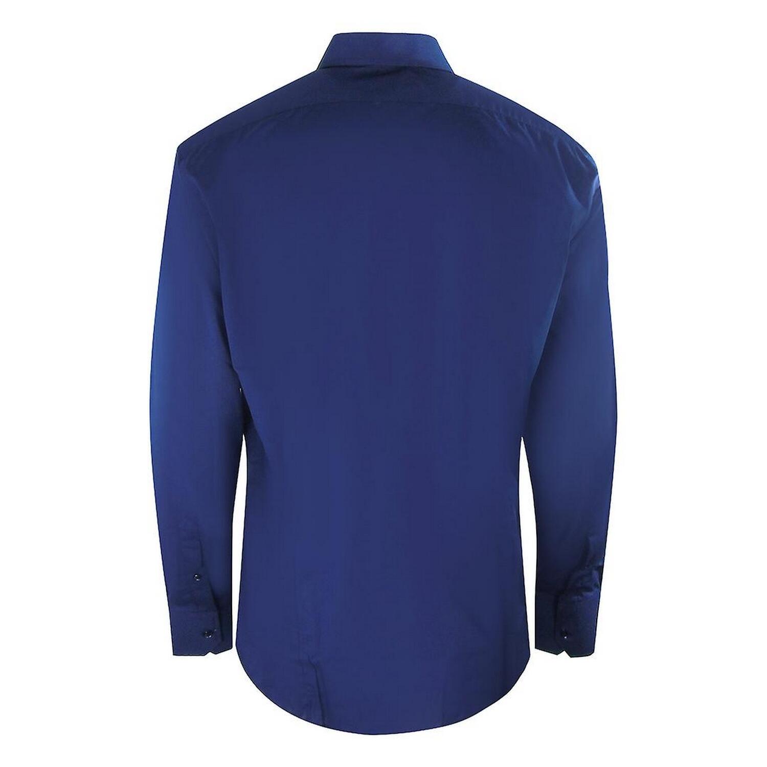 Mens Plain LongSleeved Shirt (Navy) 2/2