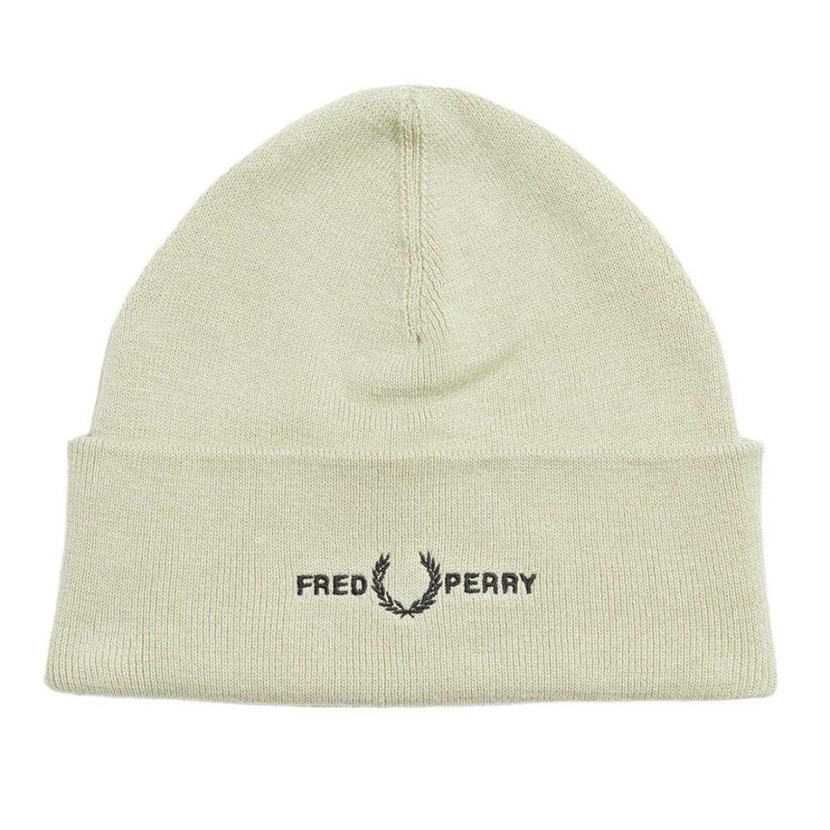Unisex Adult Graphic Logo Beanie (Dark Green) FRED PERRY