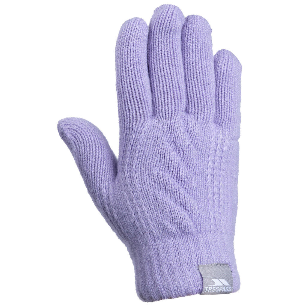 Childrens/Kids Kaybell Knitted Gloves (Lilac)