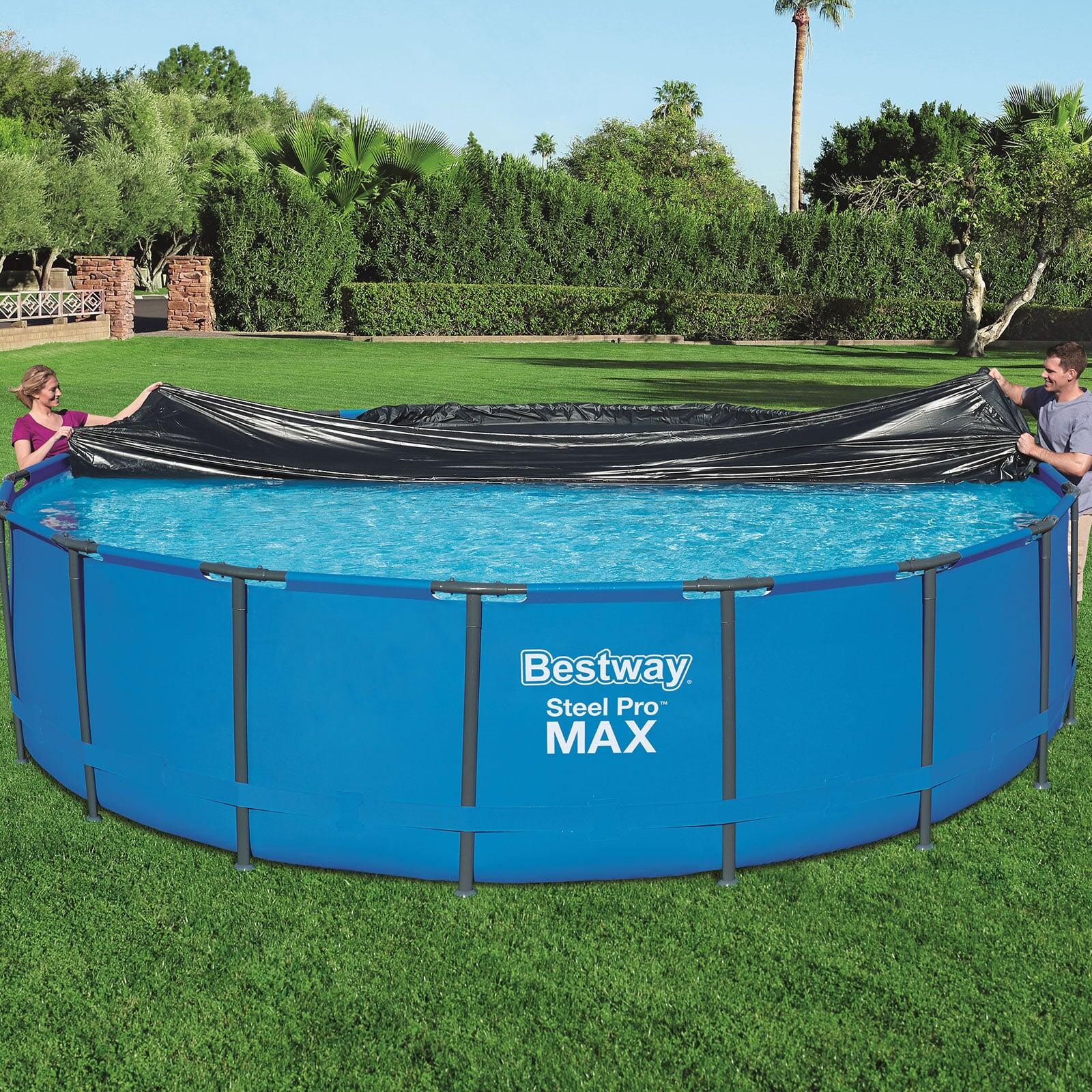Cobertor Invierno para Piscina Desmontable Bestway Ø555 cm Redonda 3/6