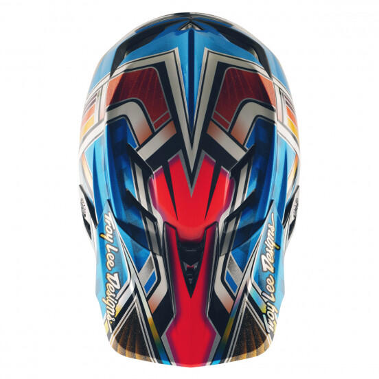 Casque TROY LEE D4 Carbon L Lowrider Blue 3/4