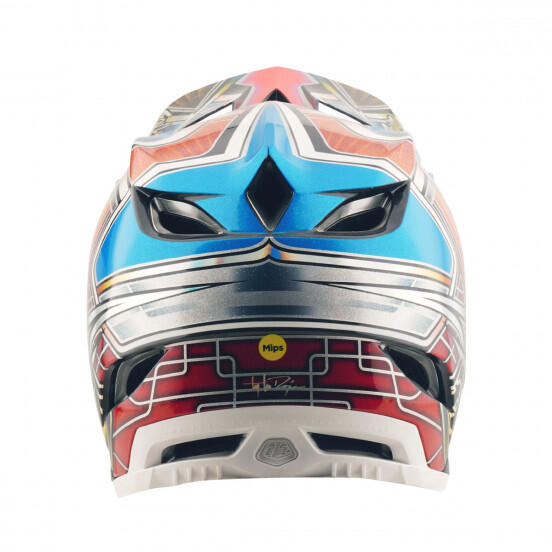 Casque TROY LEE D4 Carbon L Lowrider Blue 2/4