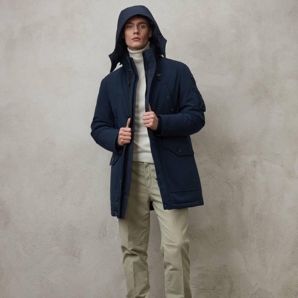 Kurtka BLAUER IMPERMEABILE / TRENCH Niebieski 3/5