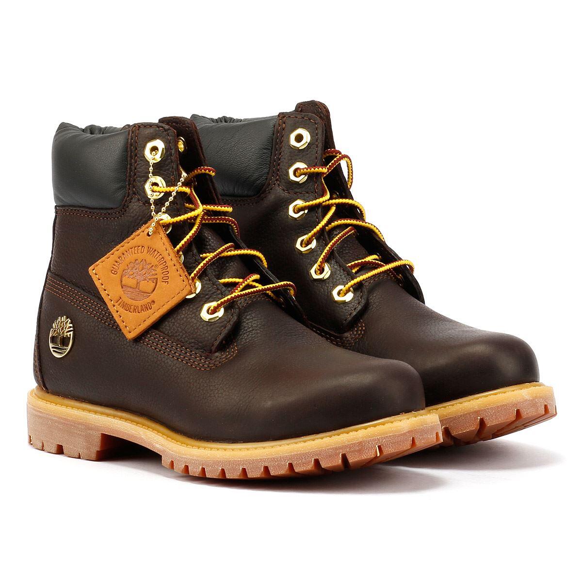 Timberland Premium Espresso Inch Leather Women's Dark Brown/Black Boots