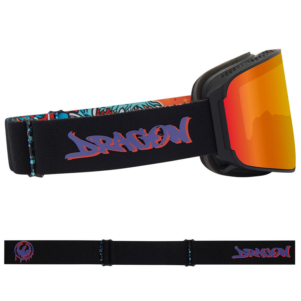 NFX MAG OTG Unisex Snow Goggles - Rattled/Lumalens Red Ionized