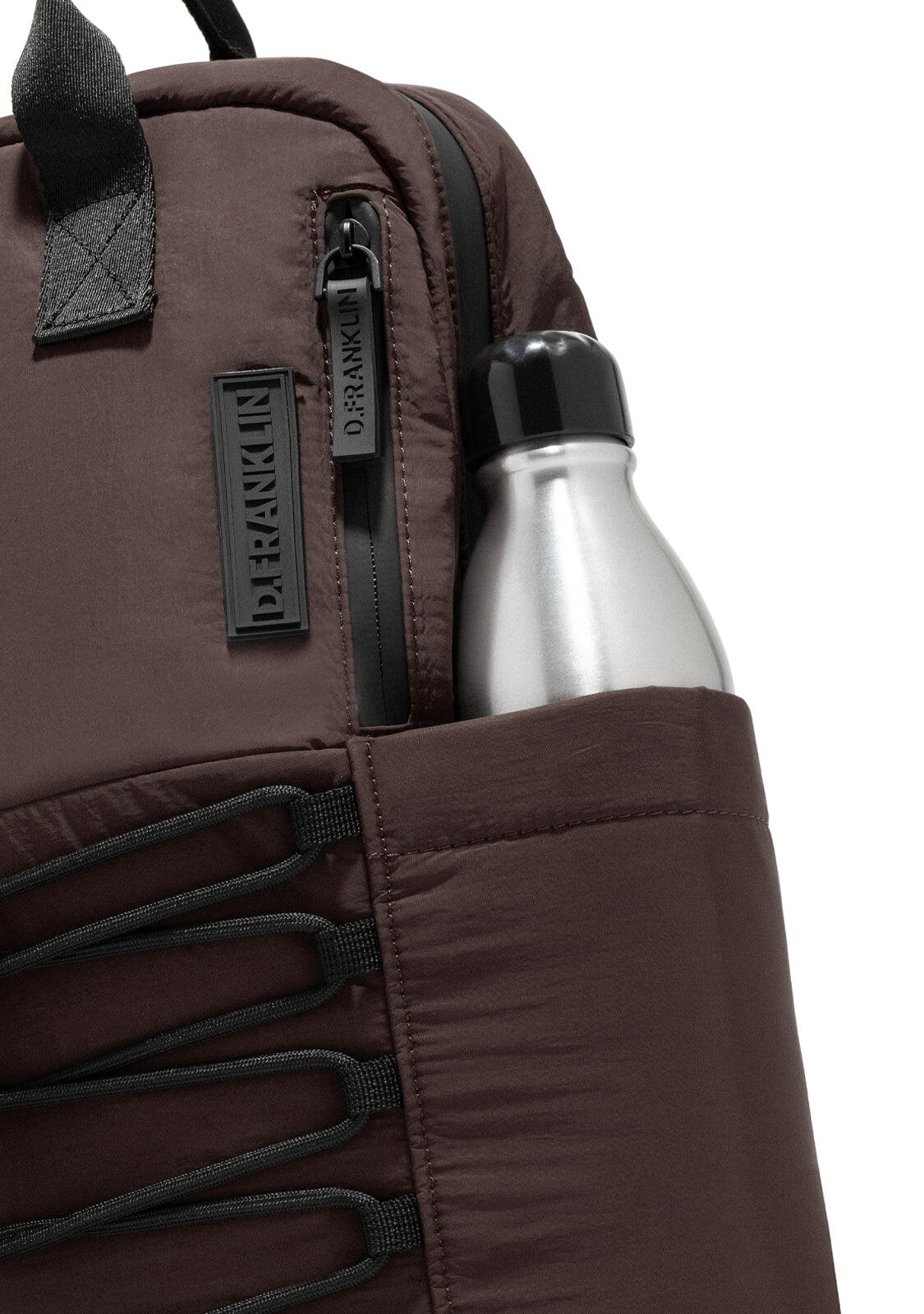 Mochila Multicompartimento  Nylon Marron 4/5