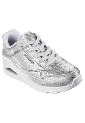 Skechers Damen Street UNO Disco Nite Sneaker 177162 SIL Silver