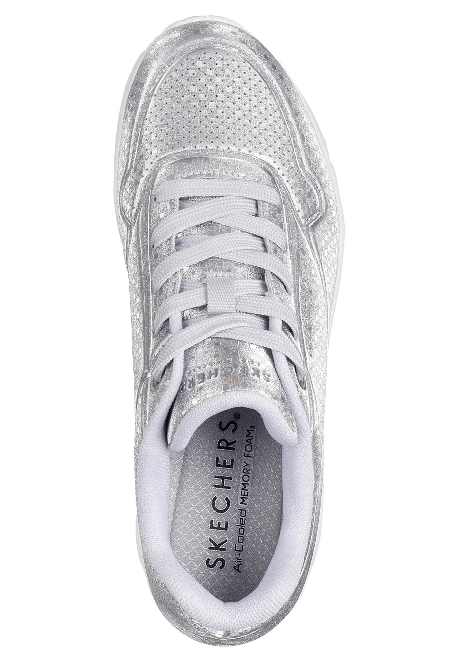 Skechers Damen Street UNO Disco Nite Sneaker 177162 SIL Silver 3/4