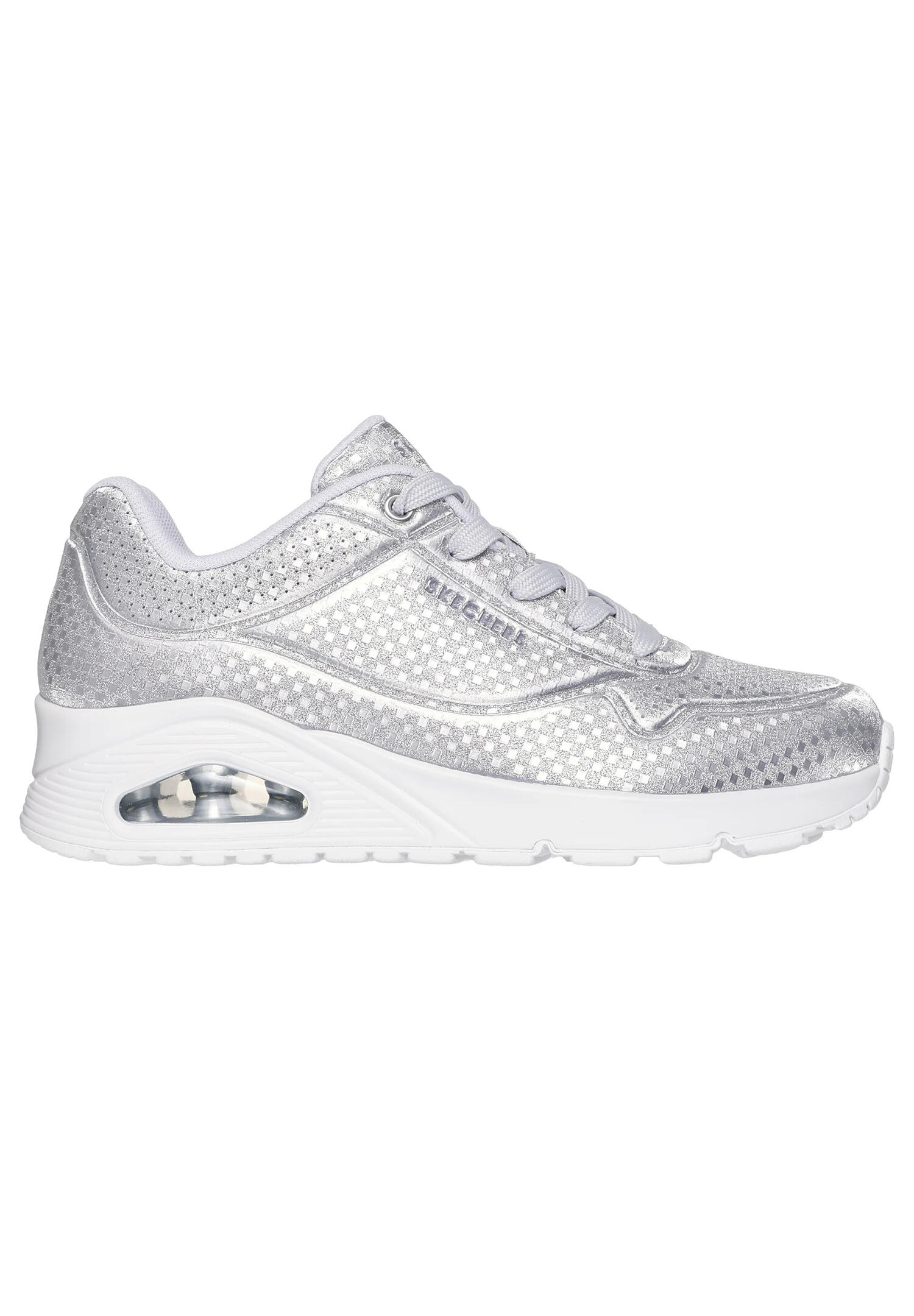 Skechers Damen Street UNO Disco Nite Sneaker 177162 SIL Silver 2/4