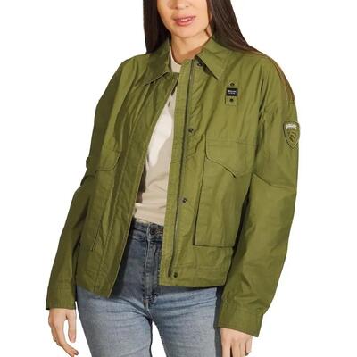 Giacca Blauer Modello Giubbini Corti Sfodera Colore Verde