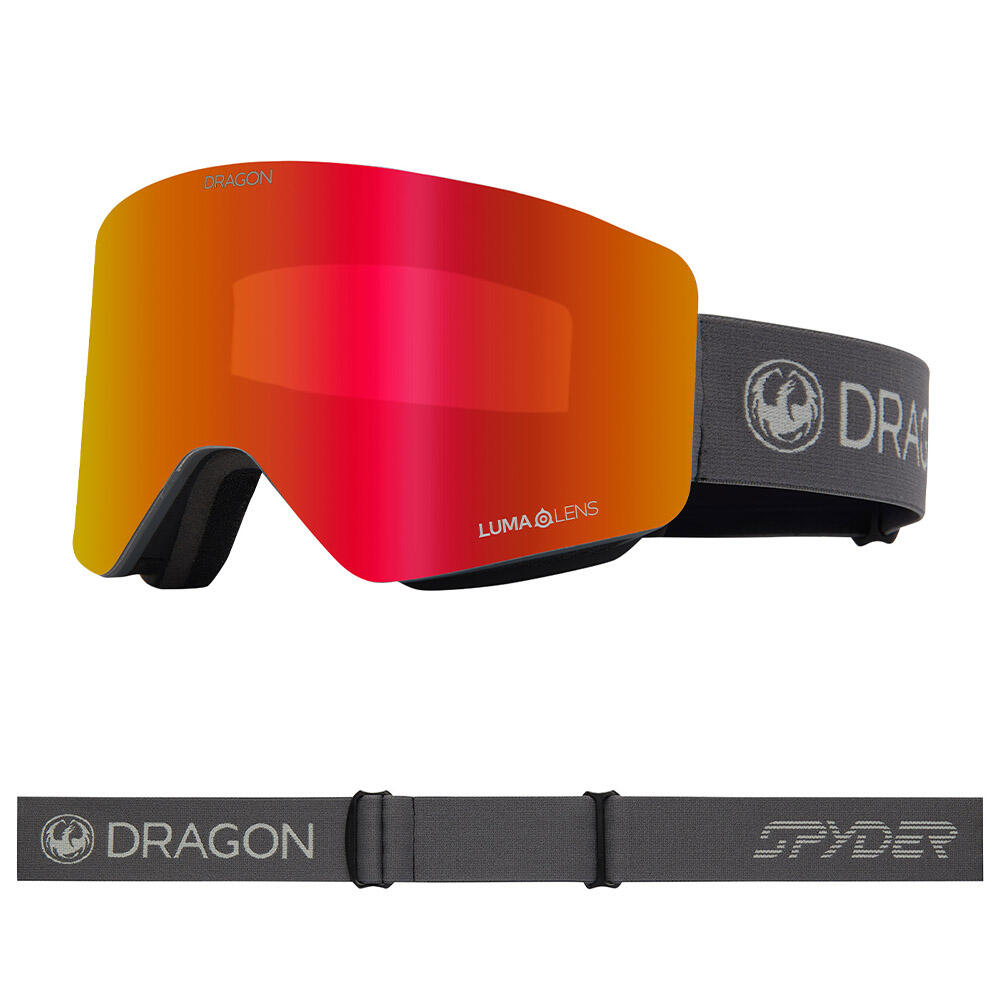 Dragon - R1 Otg Lunettes De Ski Unisexes - Spyder Polar Grey/ll Red Ion & Light Rose - Masque De Ski - Gris|rose|rouge - Taille Unique - Decathlon