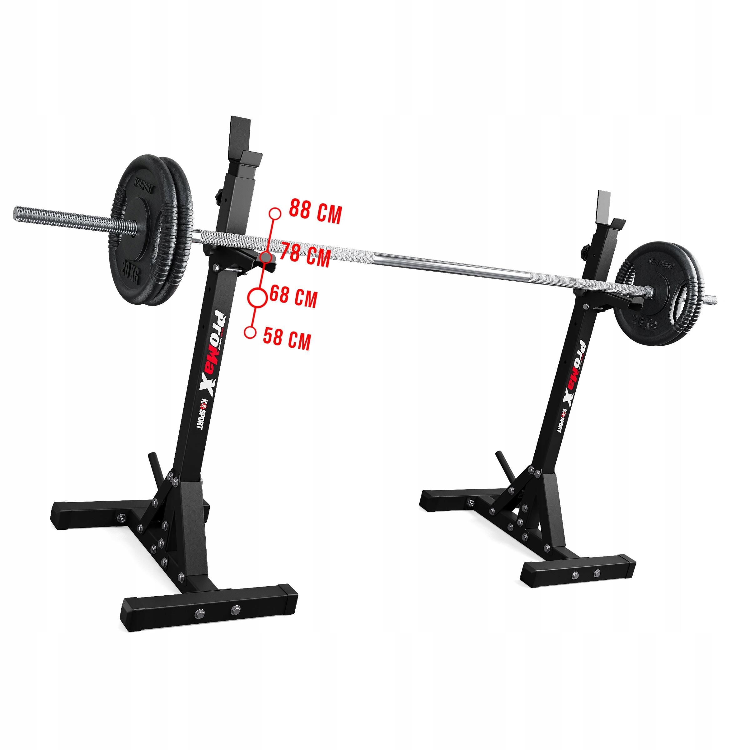 Stojaki treningowe pod sztangę regulowane asekuracja 2szt K-sport KSH015 6/7