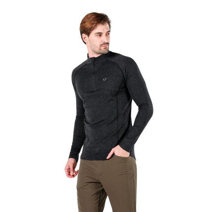 Astro - męska koszulka 100% wełna merino z zamkiem (195 g/m²)