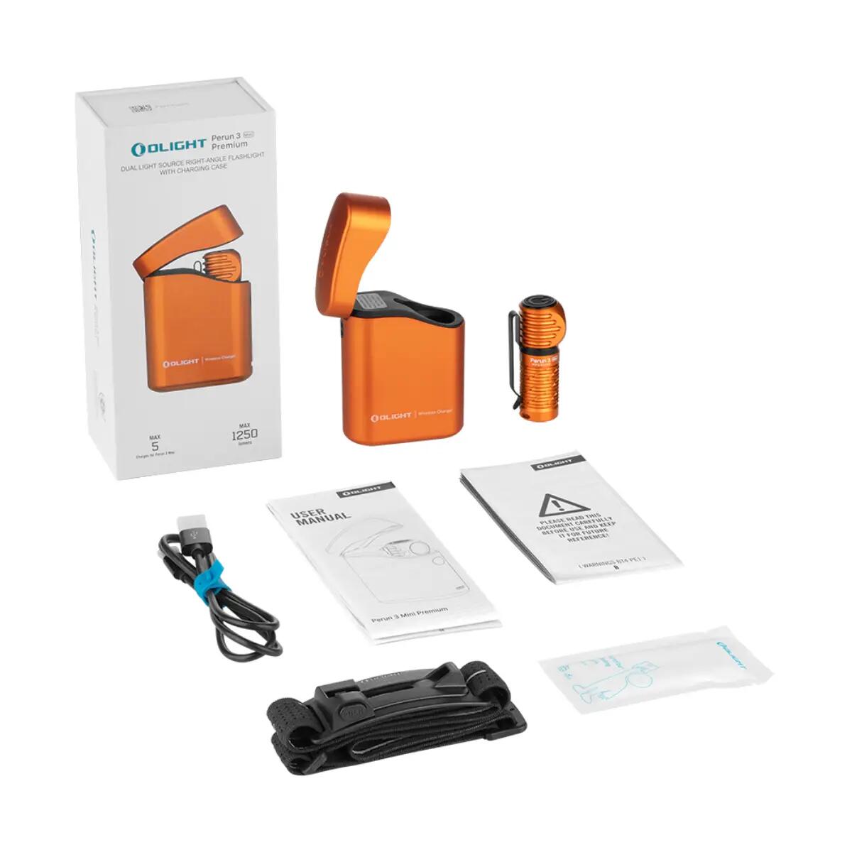 Lanterna frontal Olight Perun Mini 3 Premium com estojo de carregamento 5/7