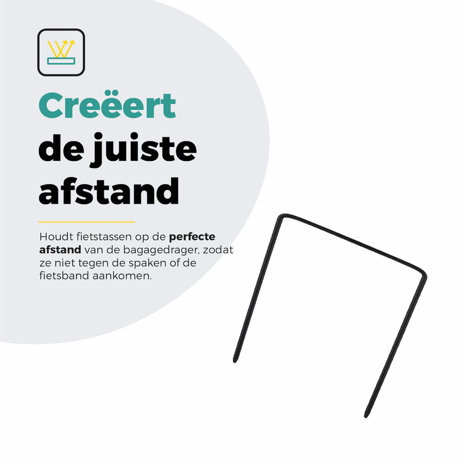 Voltano Afstandhouder Voor Dubbele Fietstas - Tas Niet Meer In Spaken - Zwart 2/5