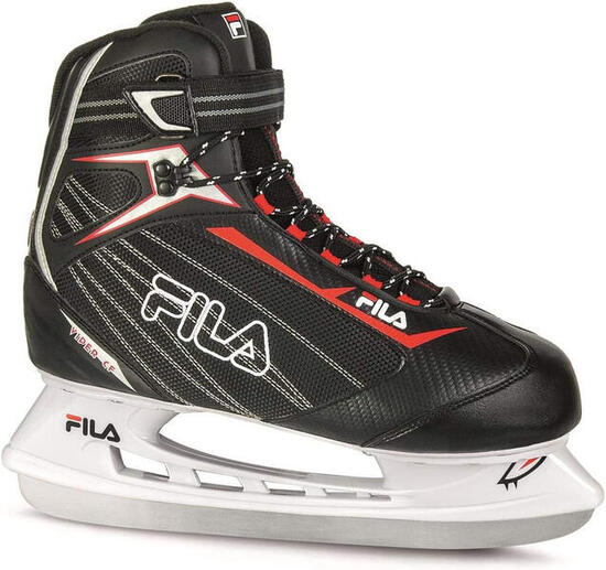 Fila Pattini da ghiaccio Unisex Viper CF Nero-Rosso- 475