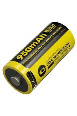 Nitecore nl169r oplaadbare 16340 li-ion batterij 950mah met usb-c