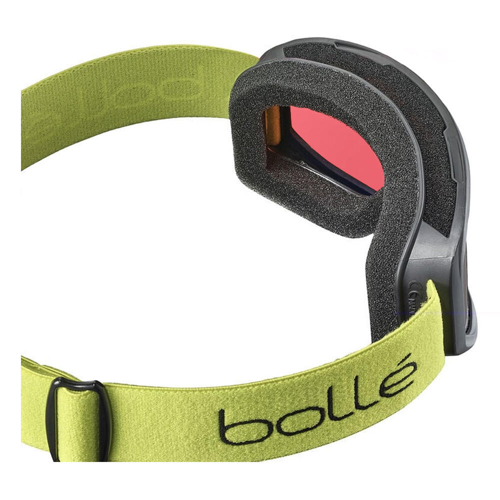 Masque de ski INUK Black & Acid Matte - Vermillon Cat 2 2/5