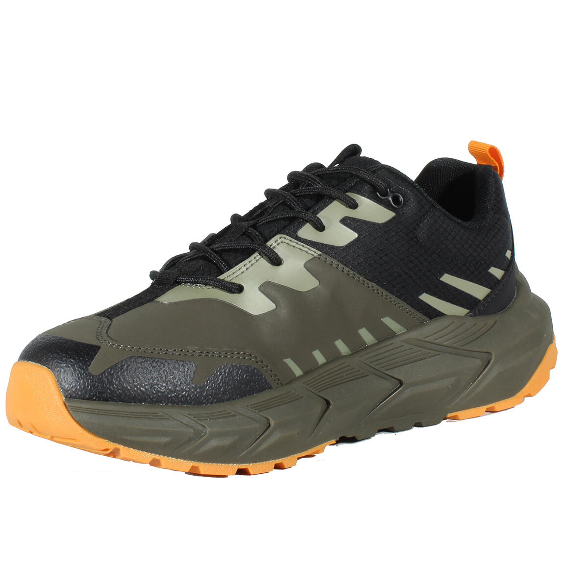 Zapatillas Senderismo Hombre Hi-Tec Hardcross Low Verde Oliva/Negro Resistentes 6/7