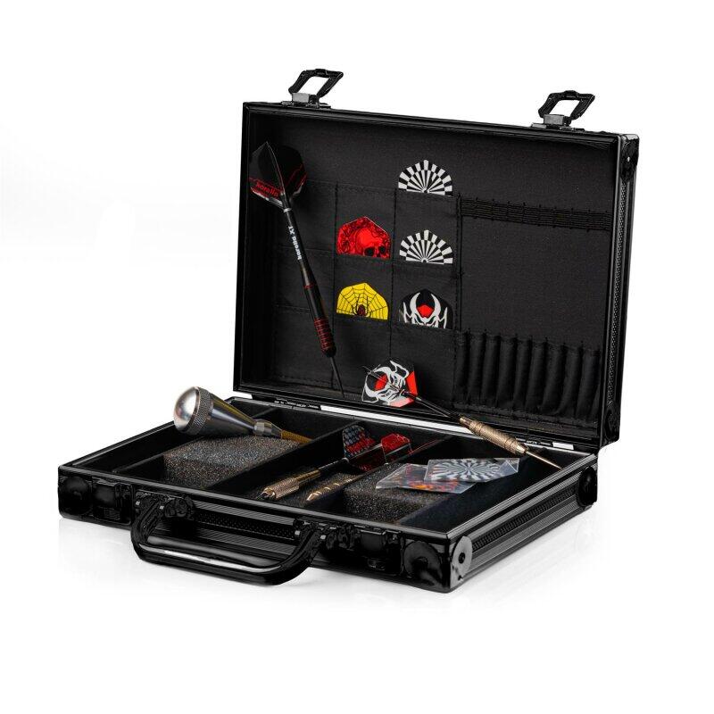 Karella Dartkoffer Dart Tasche Etui "Luxus" noir/alu 3/3