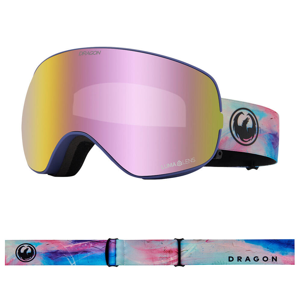 Dragon - X2s Lunettes De Ski Unisexes - Sunset/ll Pink Ionized & Ll Violet - Masque De Ski - Rose|violet - Taille Unique - Decathlon