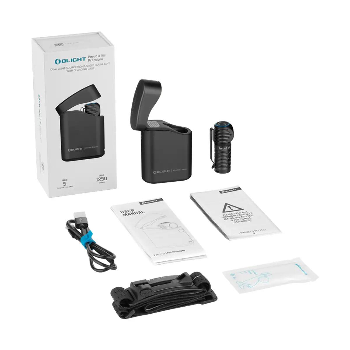 Lanterna frontal Olight Perun Mini 3 Premium com estojo de carregamento 5/7