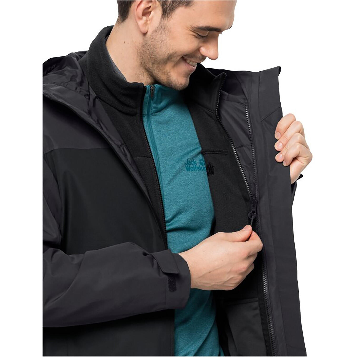 Giacca impermeabile 3 in 1 Jack Wolfskin Taubenberg 4/4