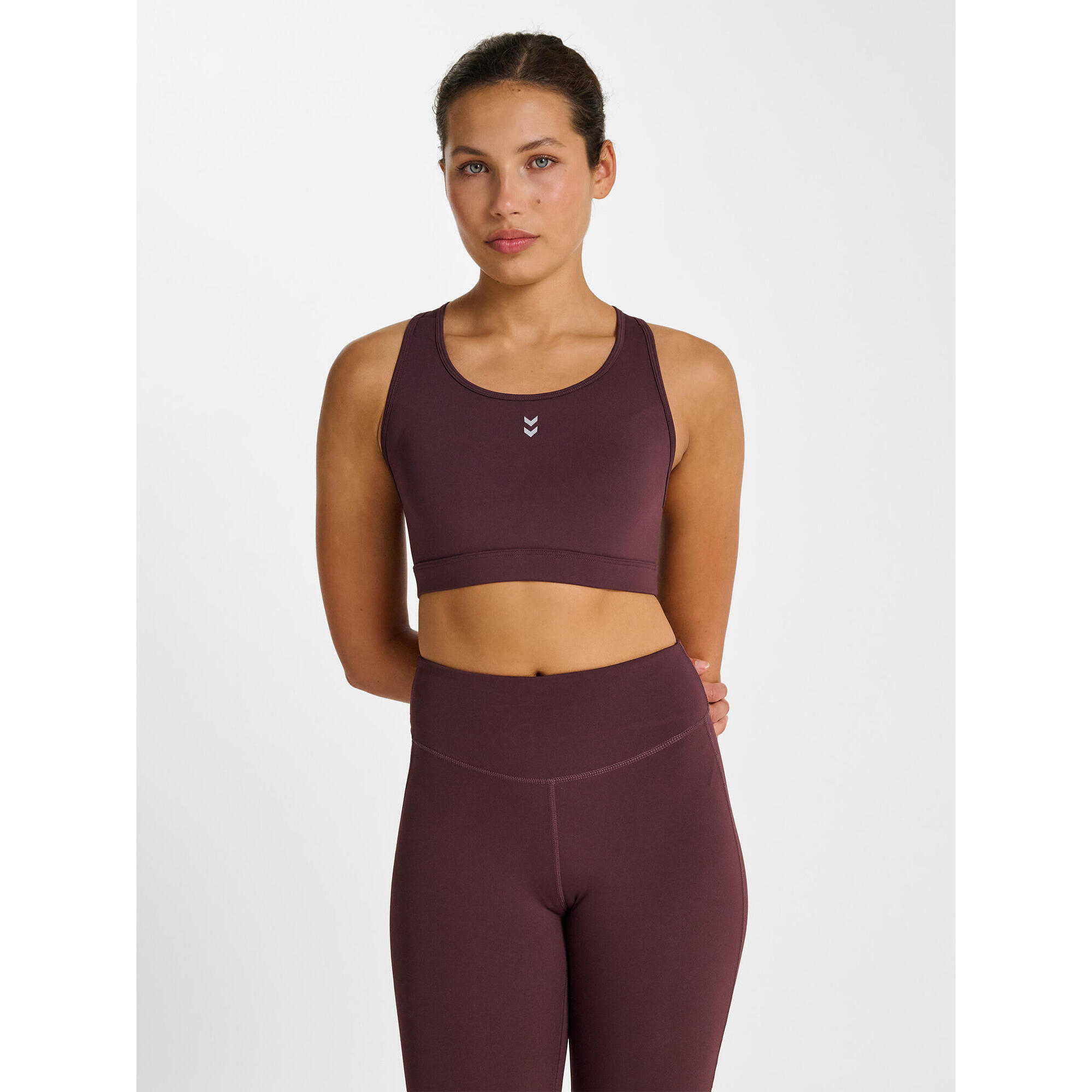 Hummel - Enfiler Top Hmlpulse Femme Hummel - Top - Bordeaux|marron|rose|rouge - Decathlon