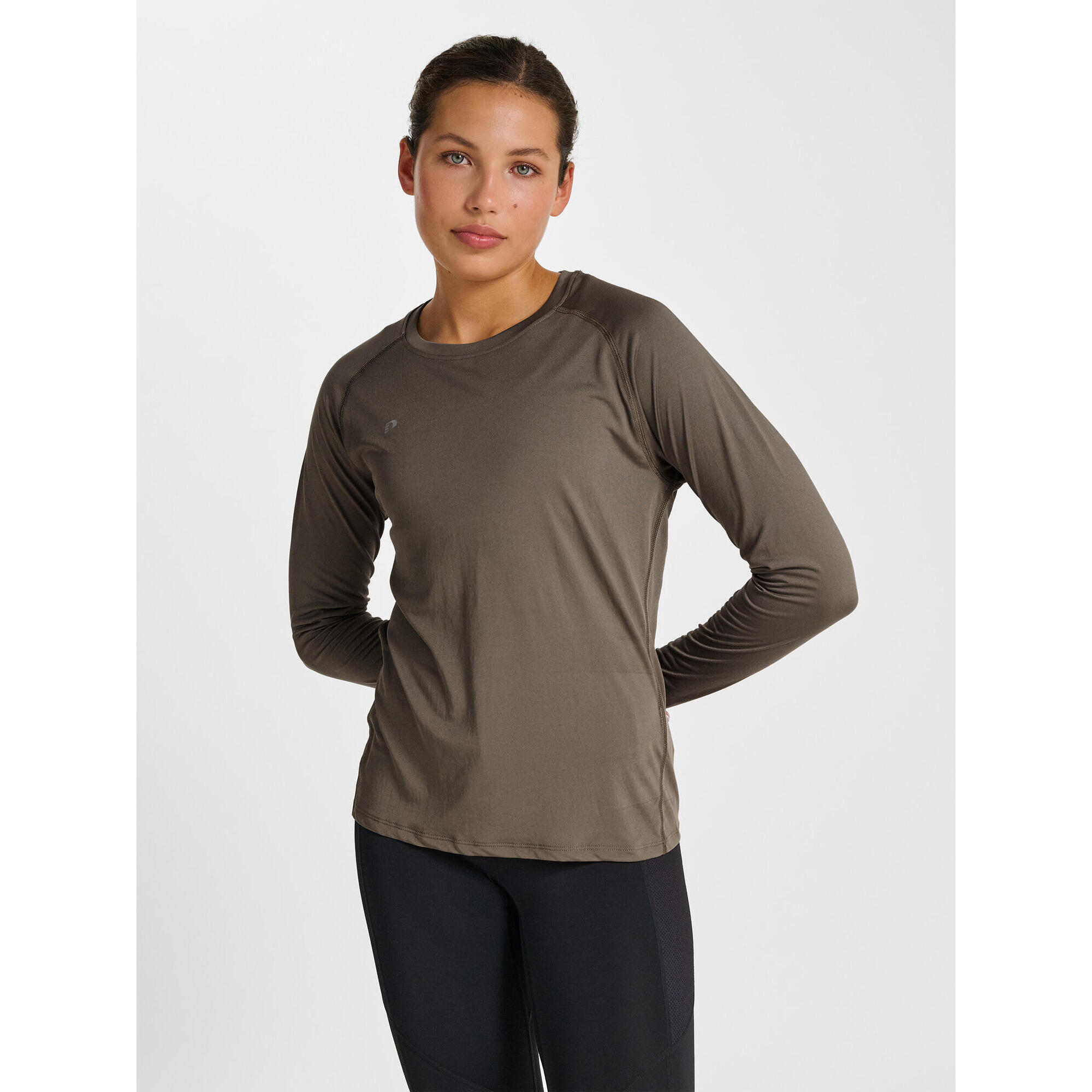 Newline - Enfiler T-shirt Nwlbeat Exécuter Femme Newline - T-shirt Manches Longues - Marron - Decathlon