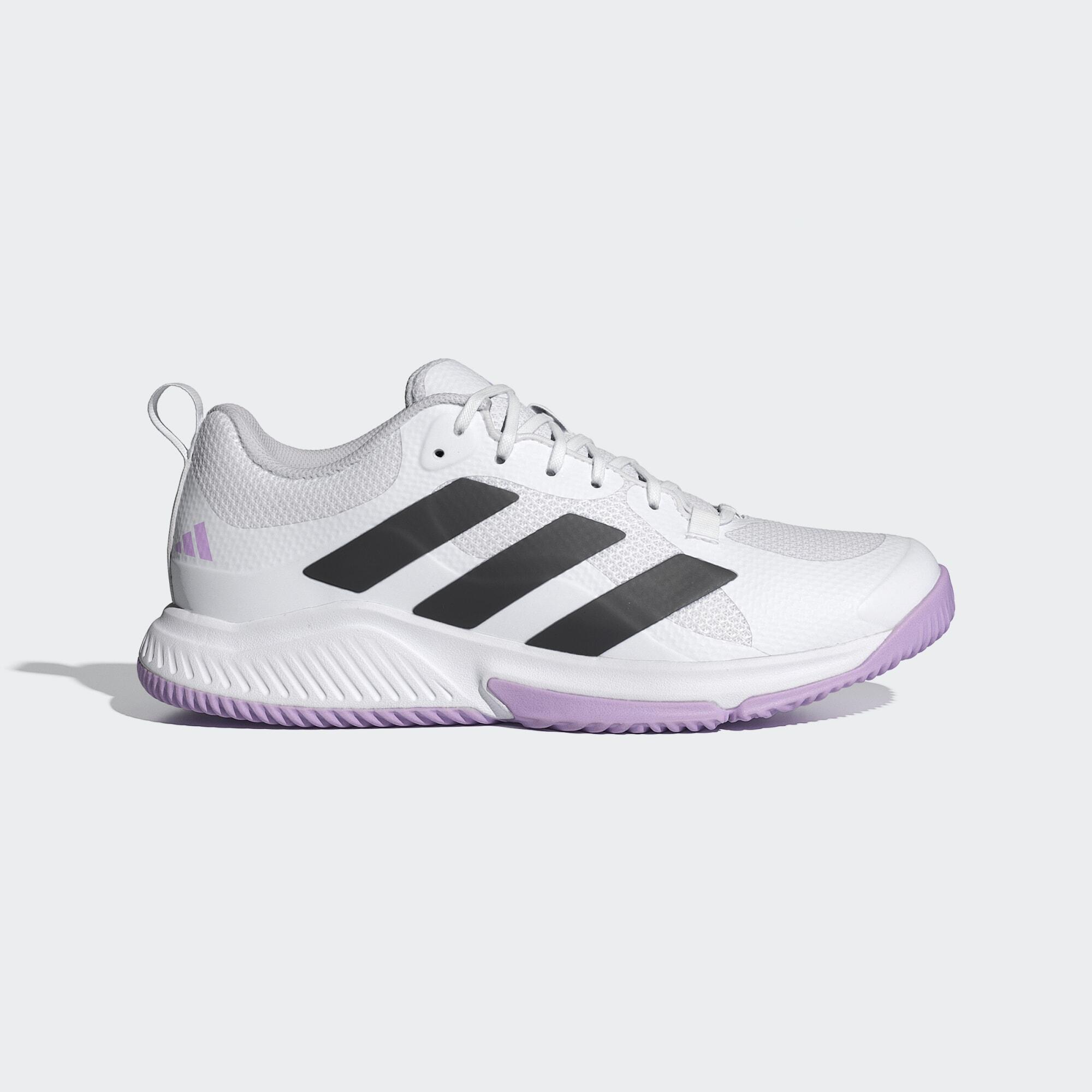 Adidas - Chaussure Court Team Bounce 2.0 - Chaussures De Sport - Blanc|noir|rose - 42,5 - Decathlon