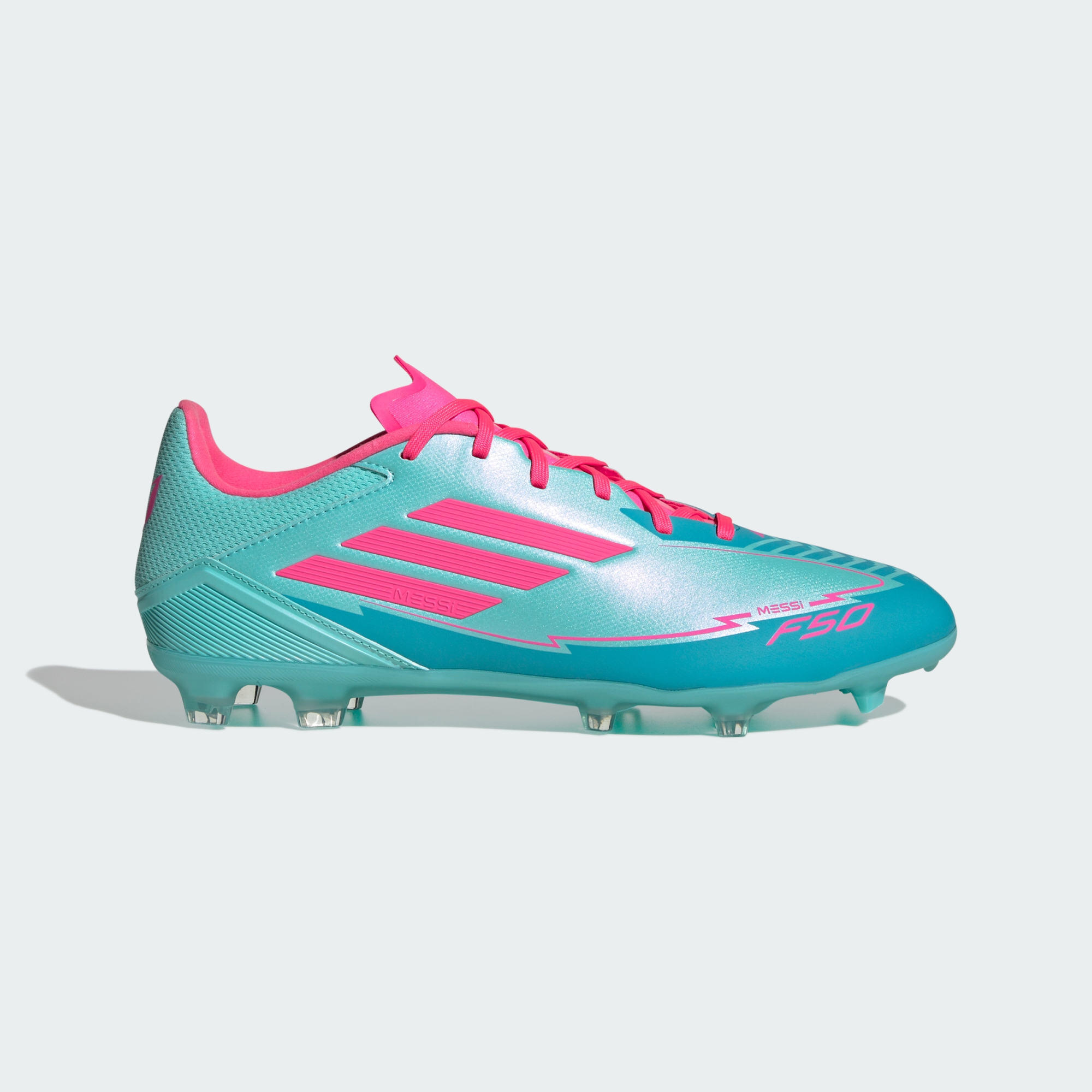 Adidas - Chaussure F50 League Messi Terrain Souple/multi-surfaces - Chaussures De Football - Bleu|rose - 45 - Decathlon