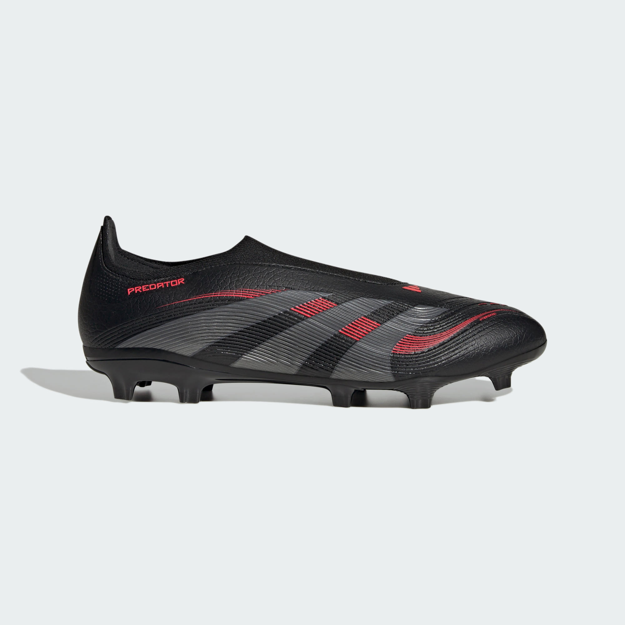 Adidas - Chaussure Sans Lacets Predator League Terrain Souple/multi-surfaces - Chaussures De Football - Gris|noir|rouge - 46 - Decathlon
