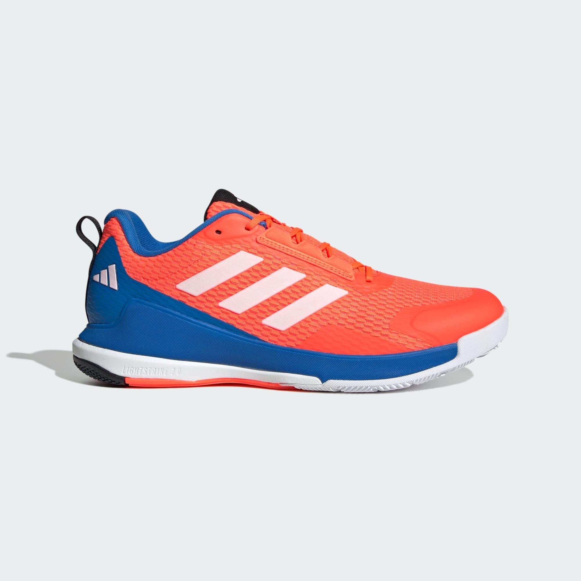Adidas - Chaussure Novaflight 2 Indoor - Chaussures De Sport - Blanc|bleu|orange - 42,5 - Decathlon