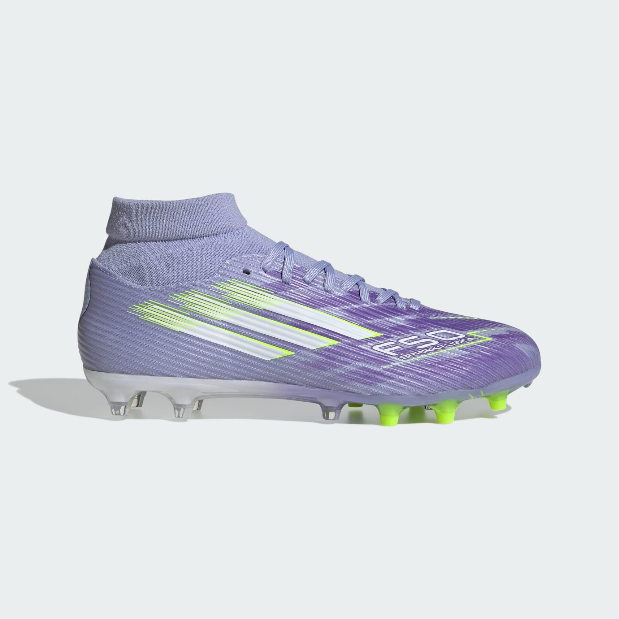 Adidas - Chaussure f50 Sparkfusion League Terrain Souple/terrain Synthétique - Chaussures De Football - Jaune|violet - 40,5 - Decathlon